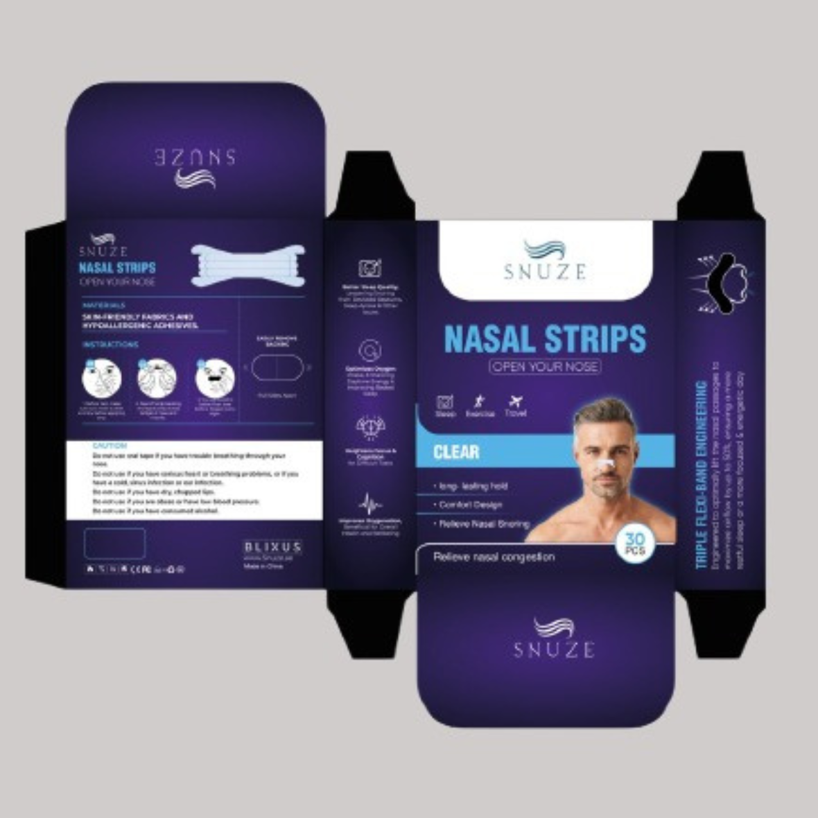 Clear Nasal 30 Strips